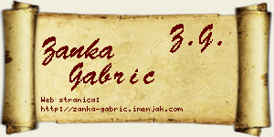 Žanka Gabrić vizit kartica